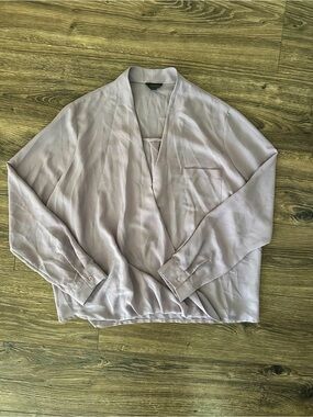 Topshop Soft Lavender Draped Blouse